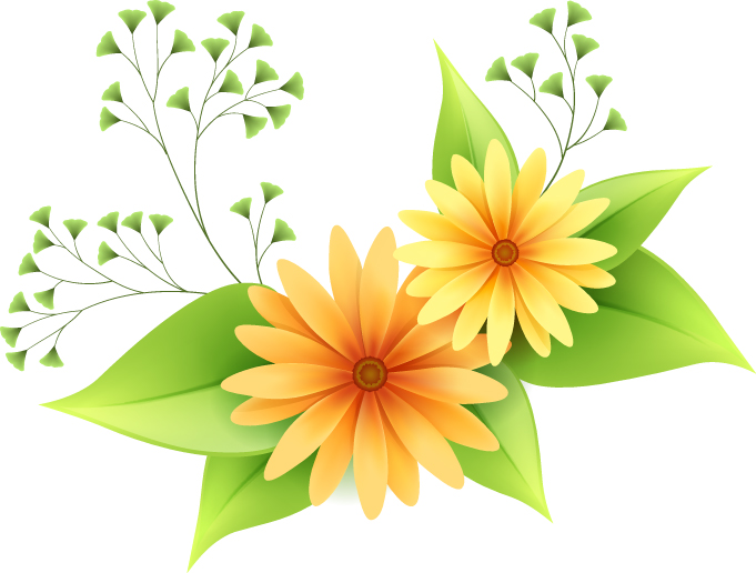 free vector Beautiful small flowers vector 1